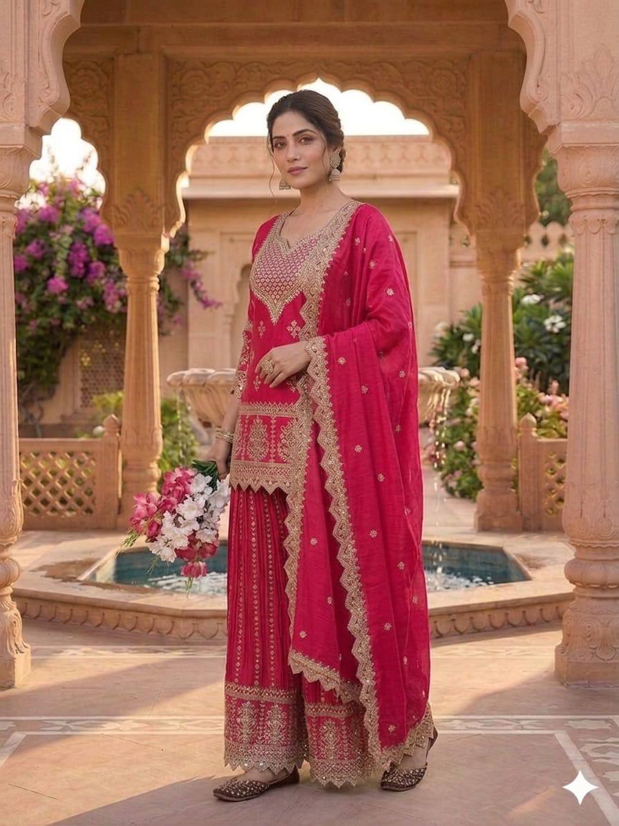 Regal Violet Heritage Embroidered Couture